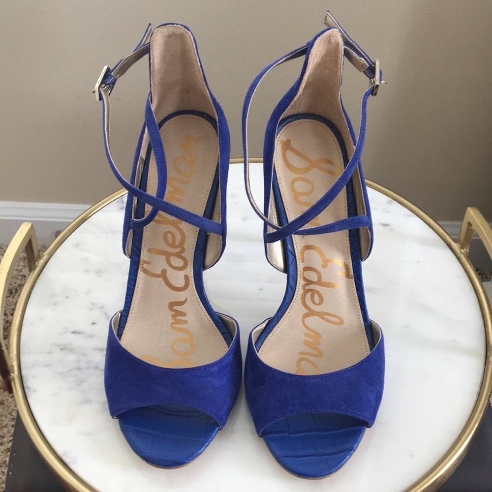 Sam Edelman Blue Suede heels